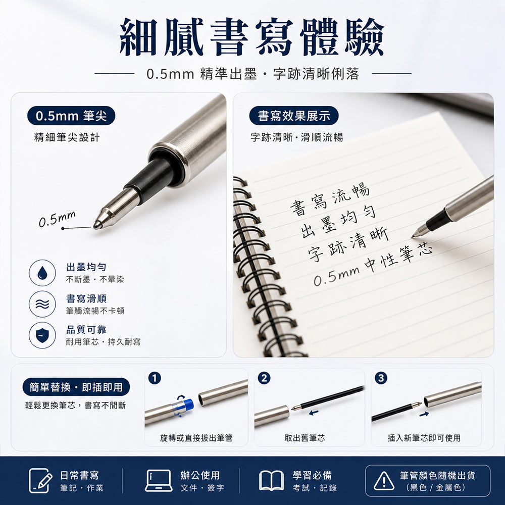原子筆筆芯0.5mm (3支1包)