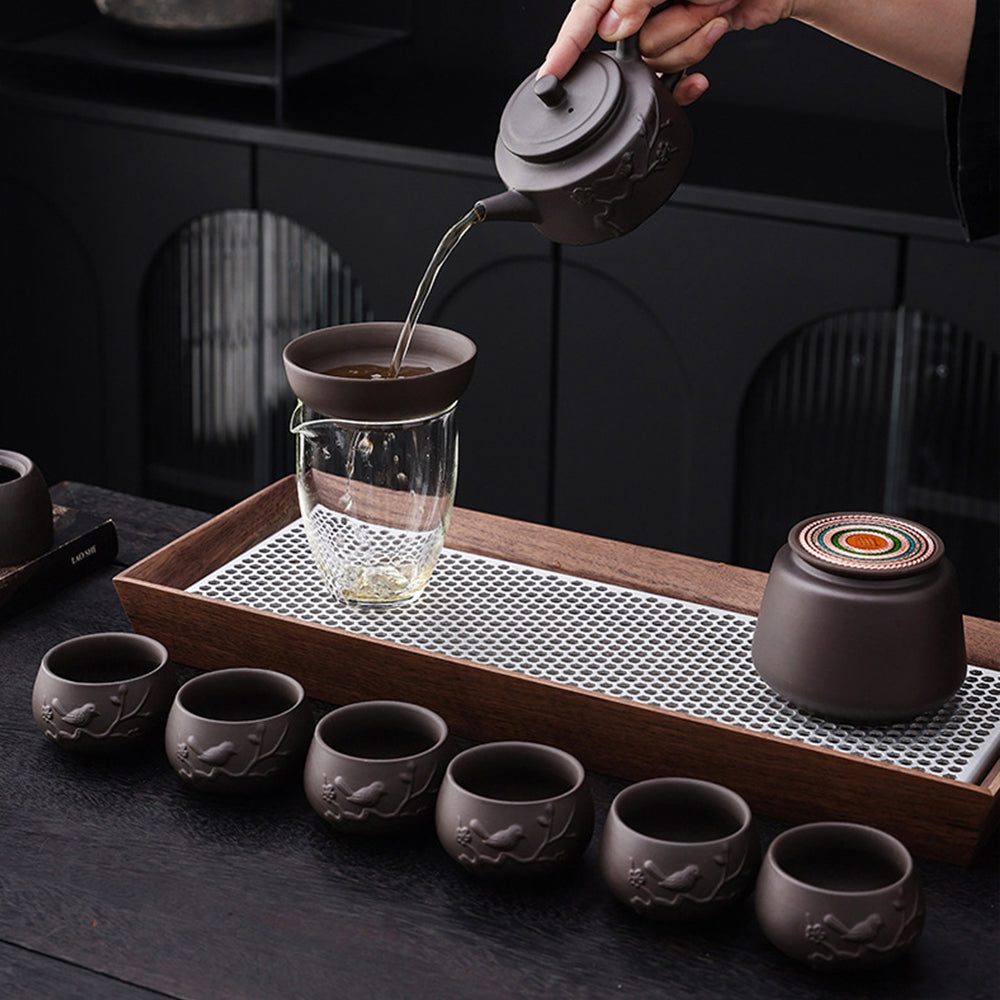 紫金澤福-紫砂茶具茶壺套裝 - 細節圖|BRAVOMART