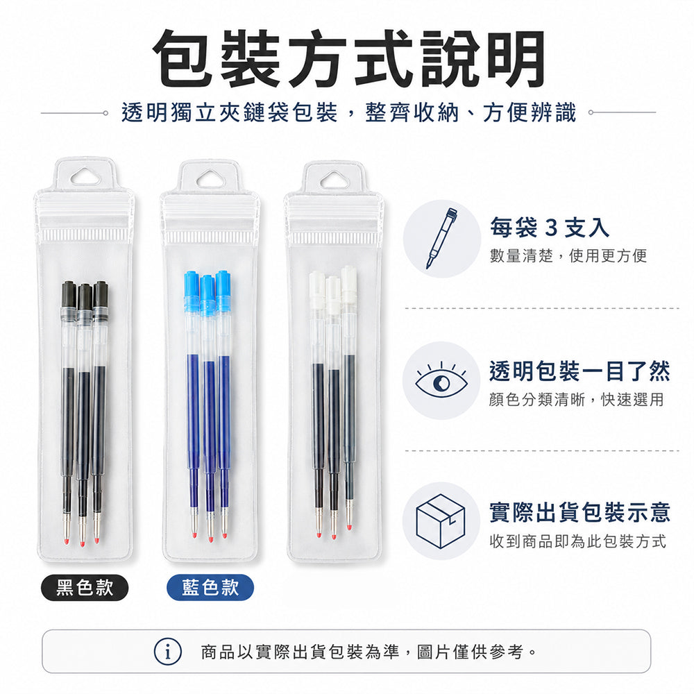 旋轉原子筆筆芯0.5mm (3支1包)
