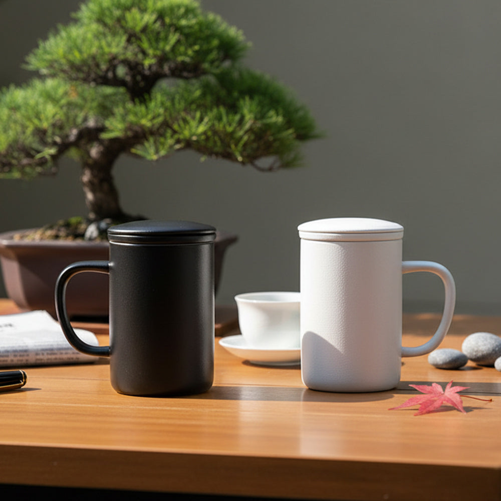 陶瓷茶水分離馬克杯 - 刻字展示|BRAVOMART