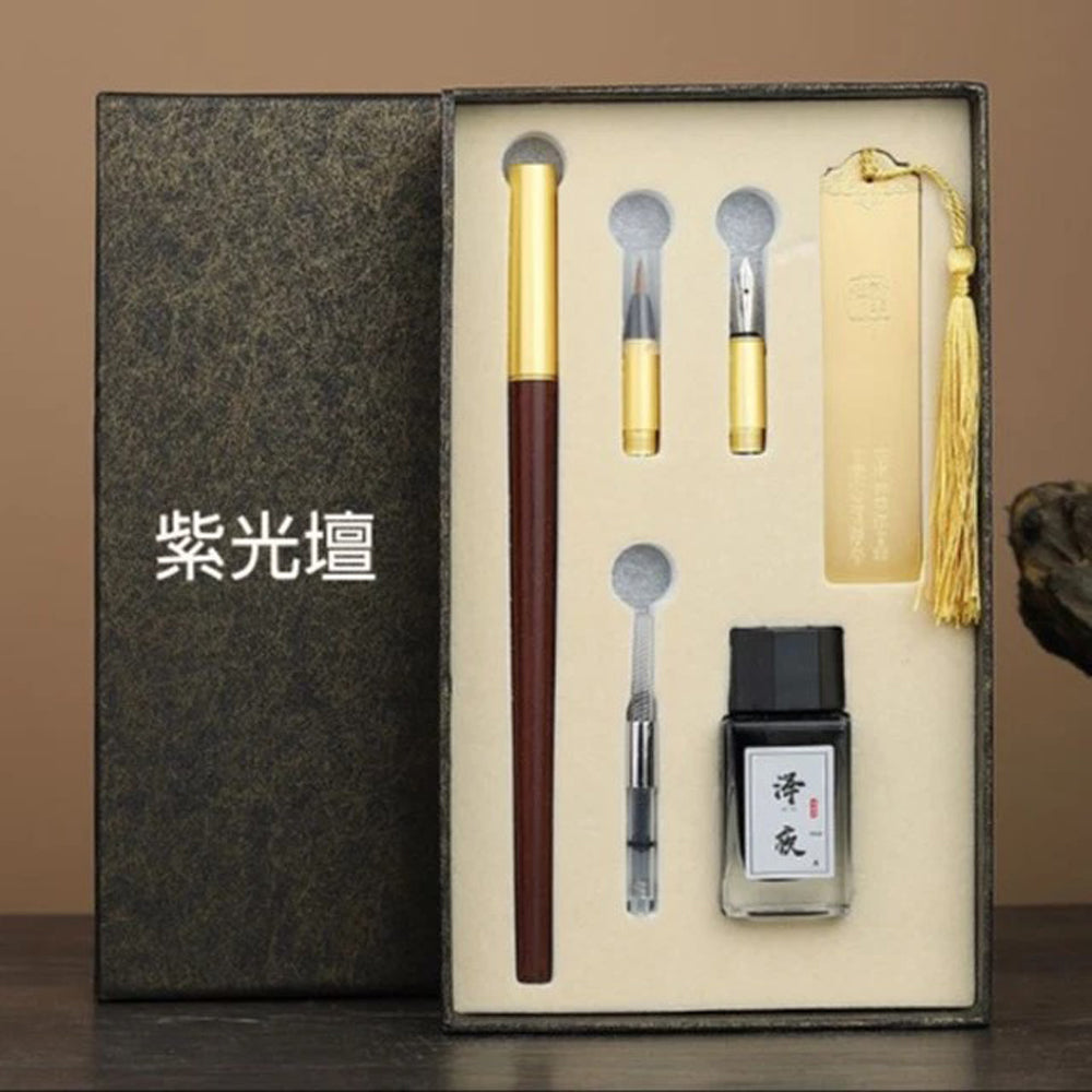 可替換式多筆頭毛筆鋼筆禮盒組 - 細節圖|BRAVOMART