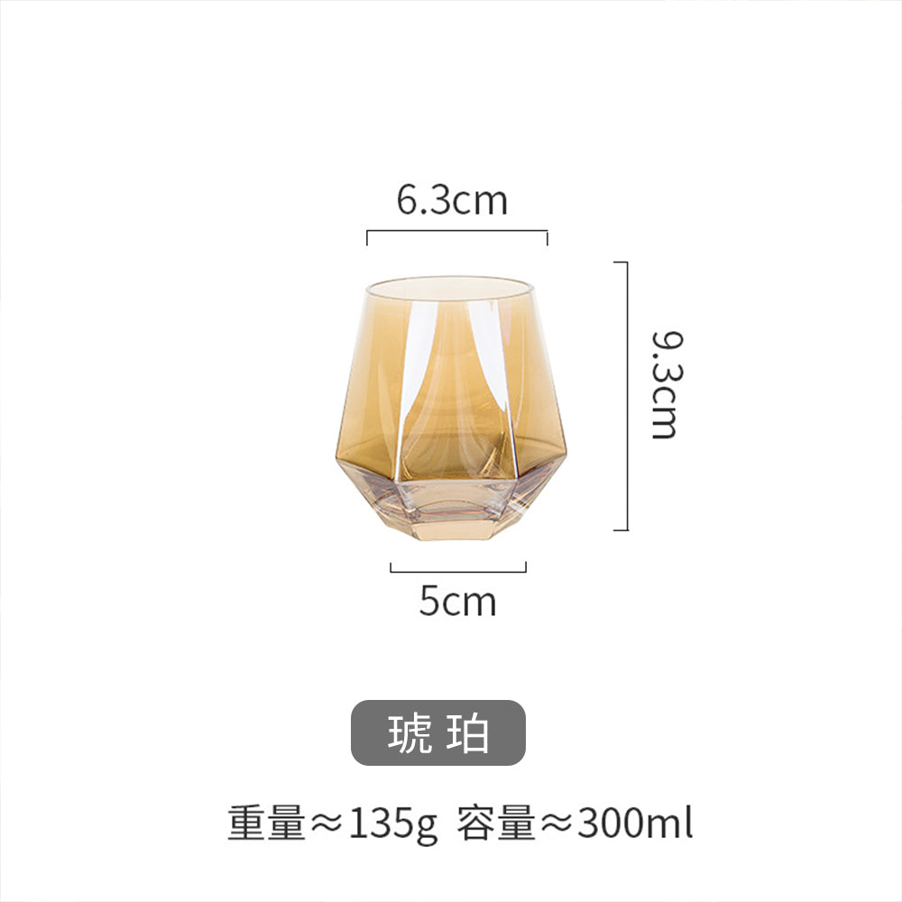 六棱鑽石彩色玻璃杯 - 展示圖9|BRAVOMART