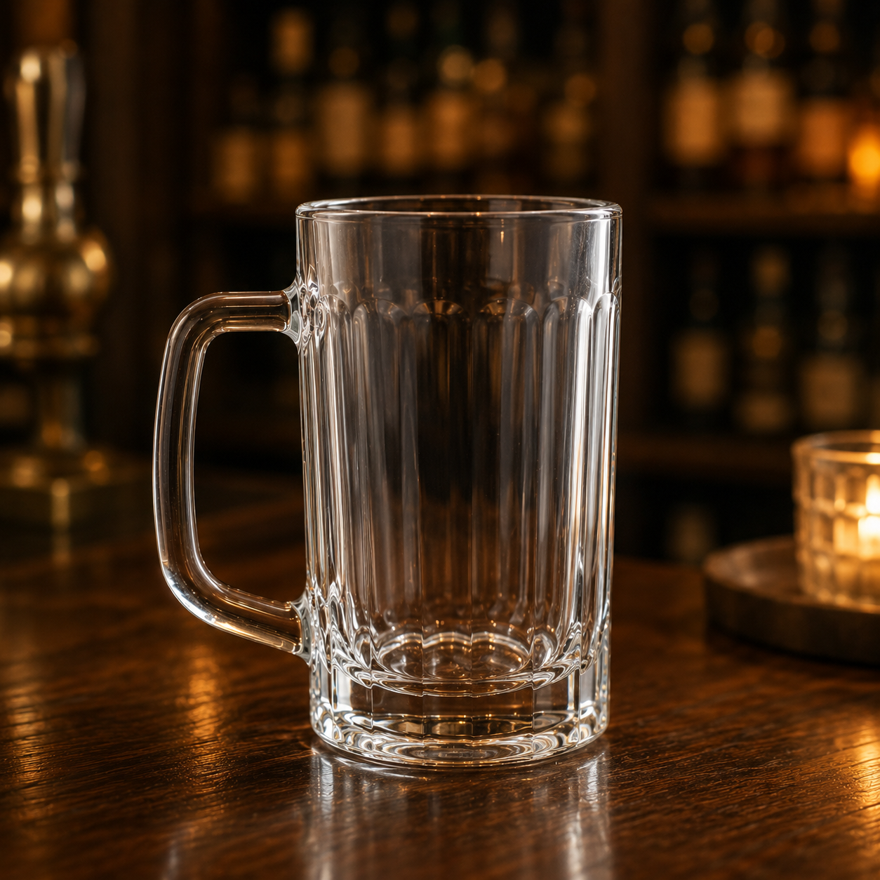 經典直紋把手啤酒杯