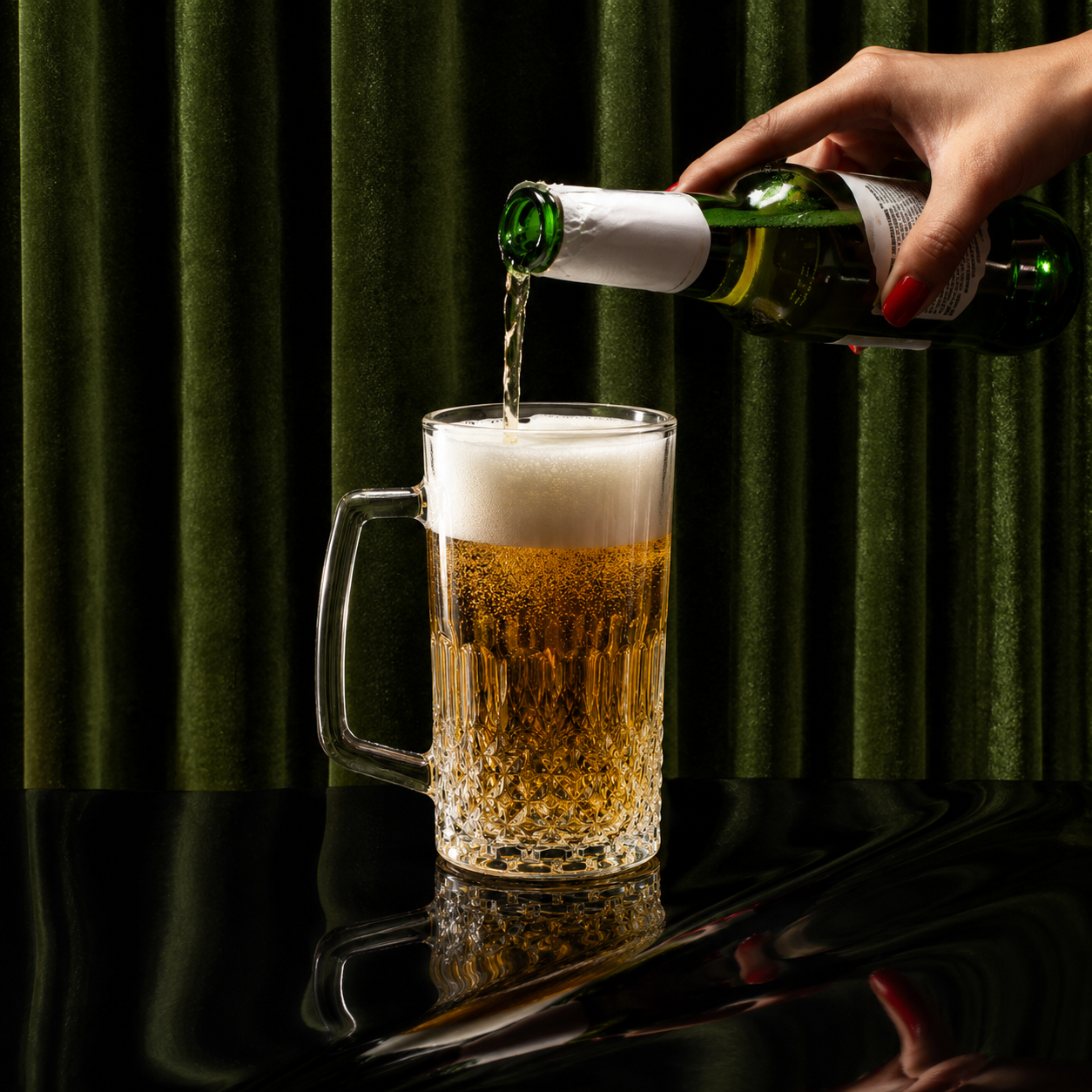 經典切割工藝手把啤酒杯