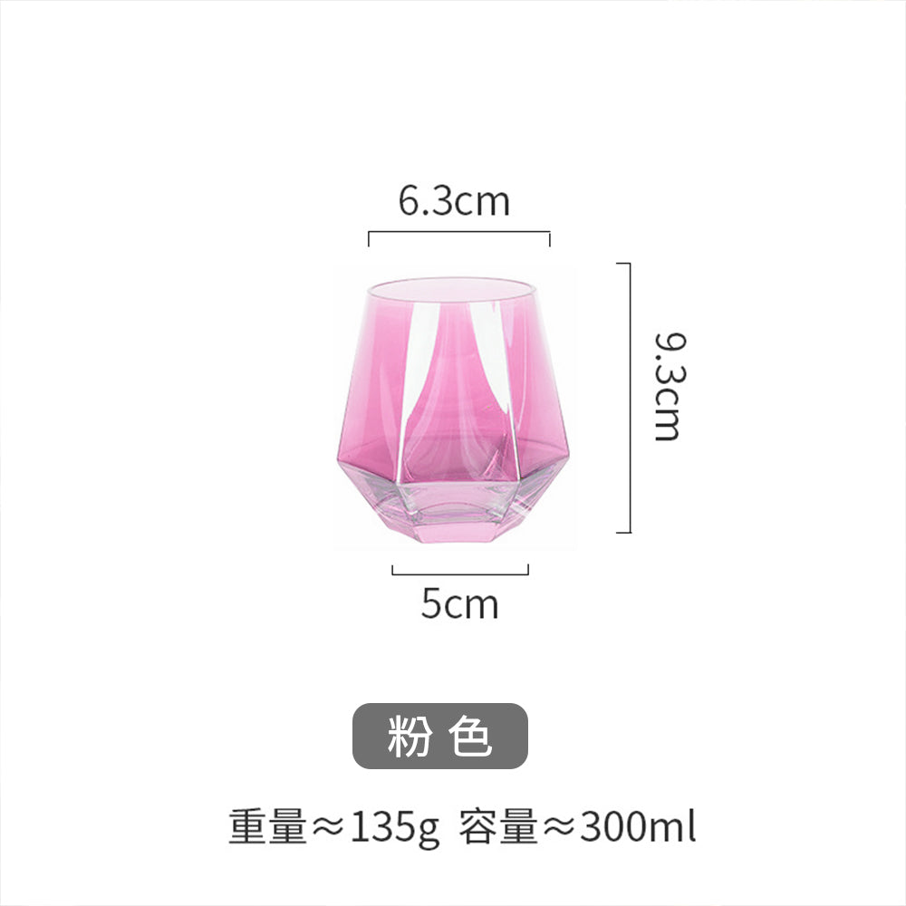 六棱鑽石彩色玻璃杯 - 展示圖11|BRAVOMART