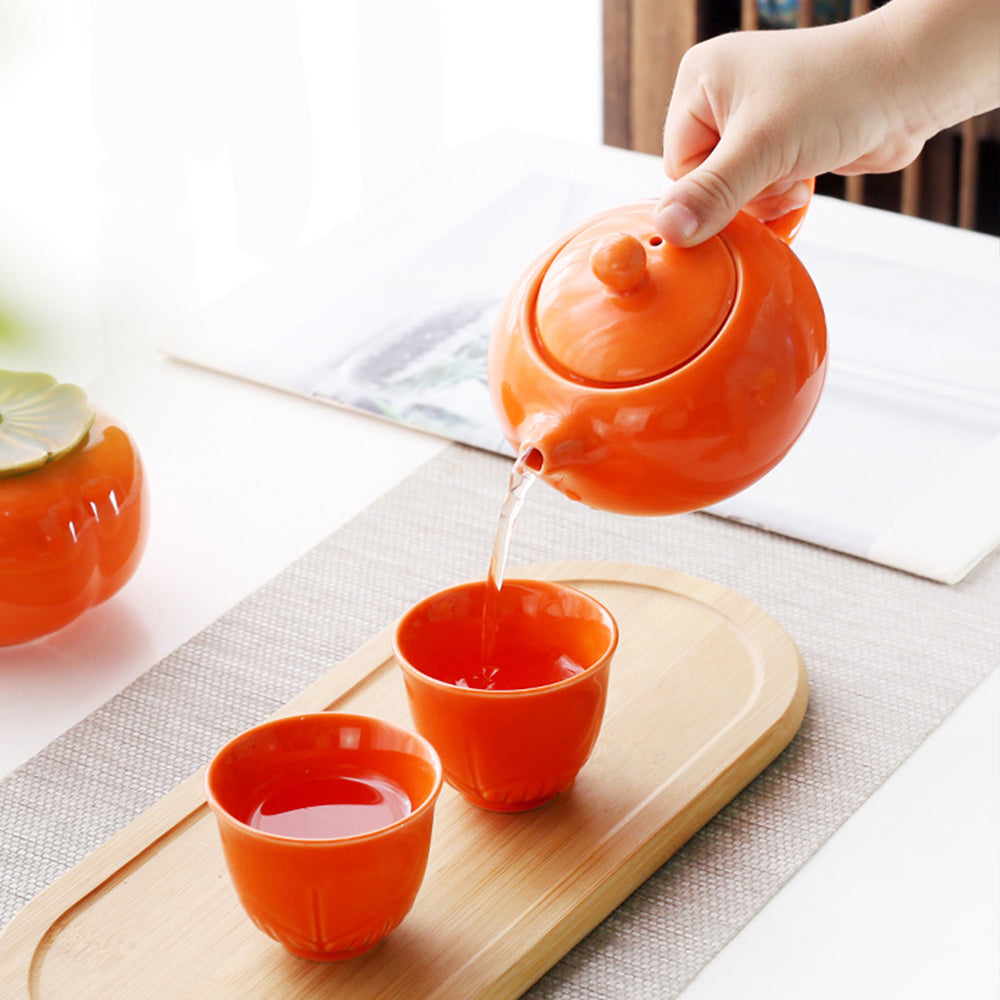 柿柿如意茶具套裝禮盒組 - 刻字展示|BRAVOMART