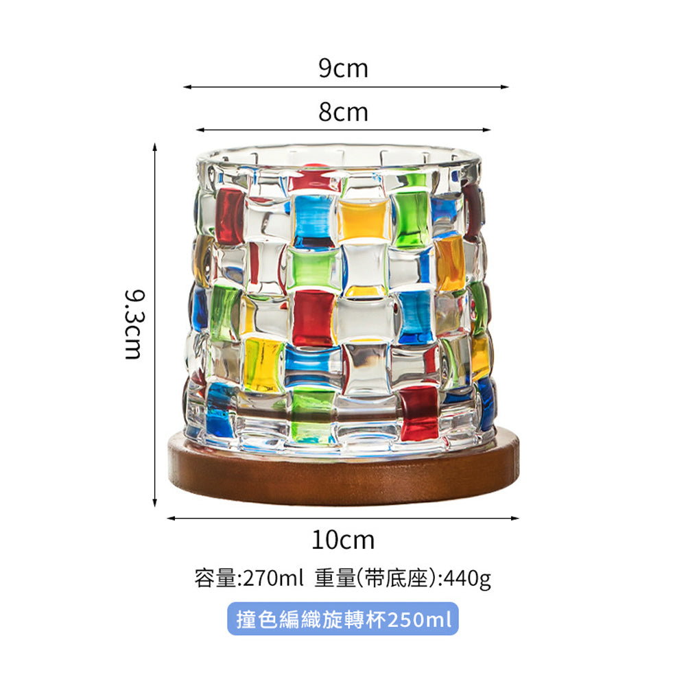 加厚彩色玻璃旋轉威士忌杯 - 展示圖16|BRAVOMART