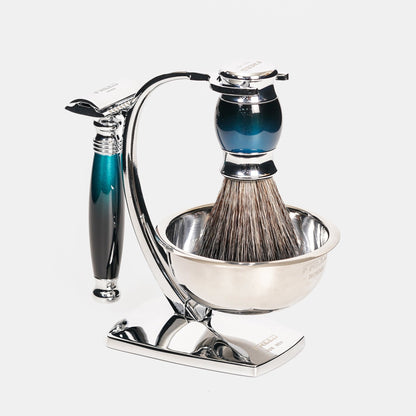 【FREED】雙刃式刮鬍刀天行者禮盒五件組 - 銀河藍 正面展示