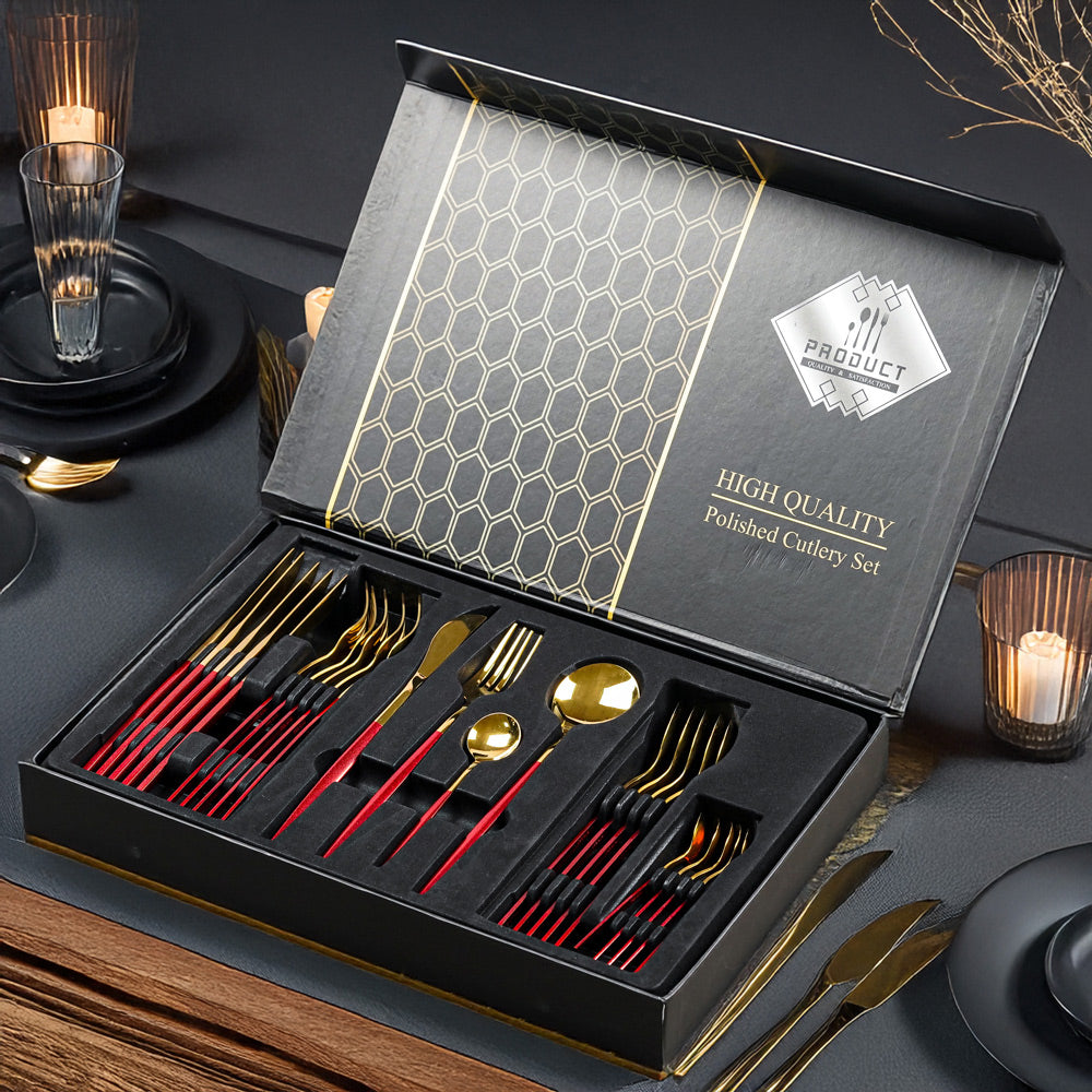 北歐風質感餐具24件組