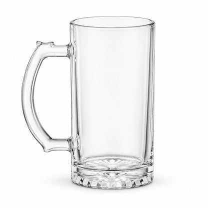 厚底星芒透明玻璃啤酒杯