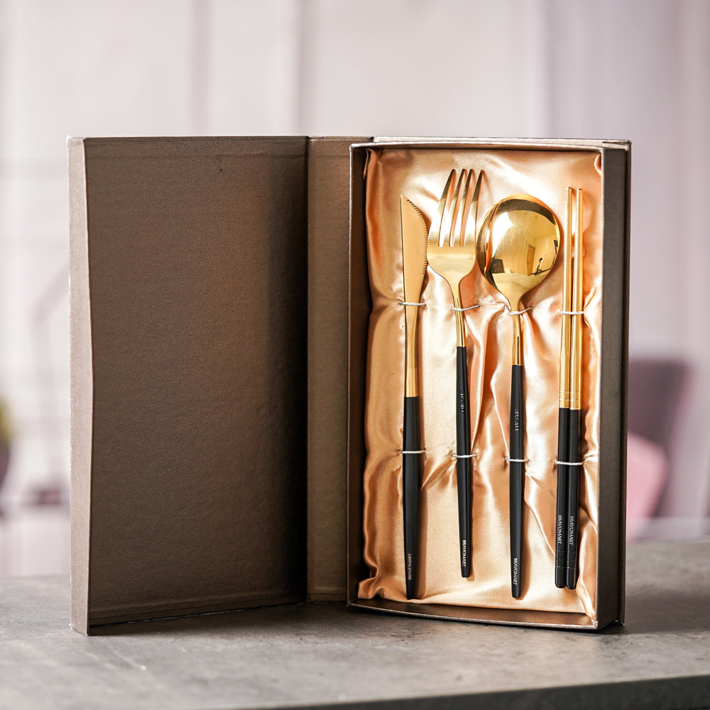 北歐風質感餐具4件組