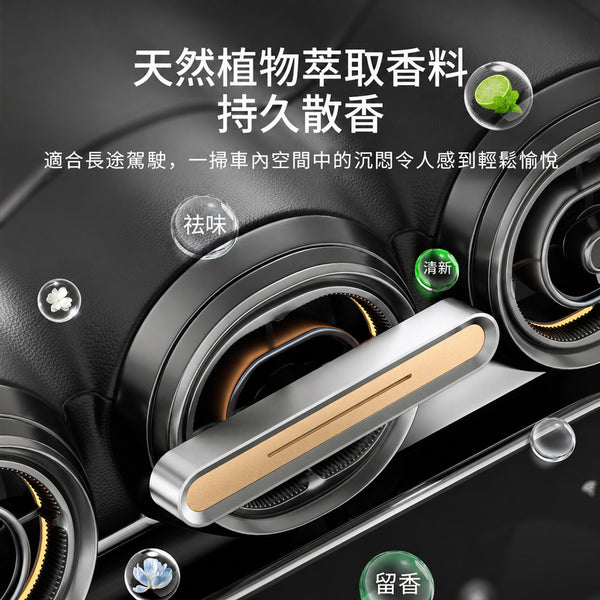 高質感鋁合金車用出風口香薰 - 側面圖｜BRAVOMART
