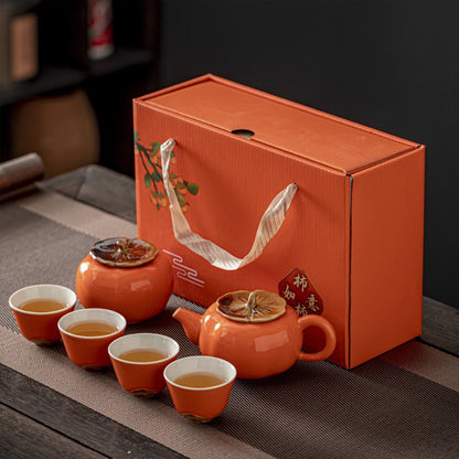 柿柿如意茶具套裝禮盒組