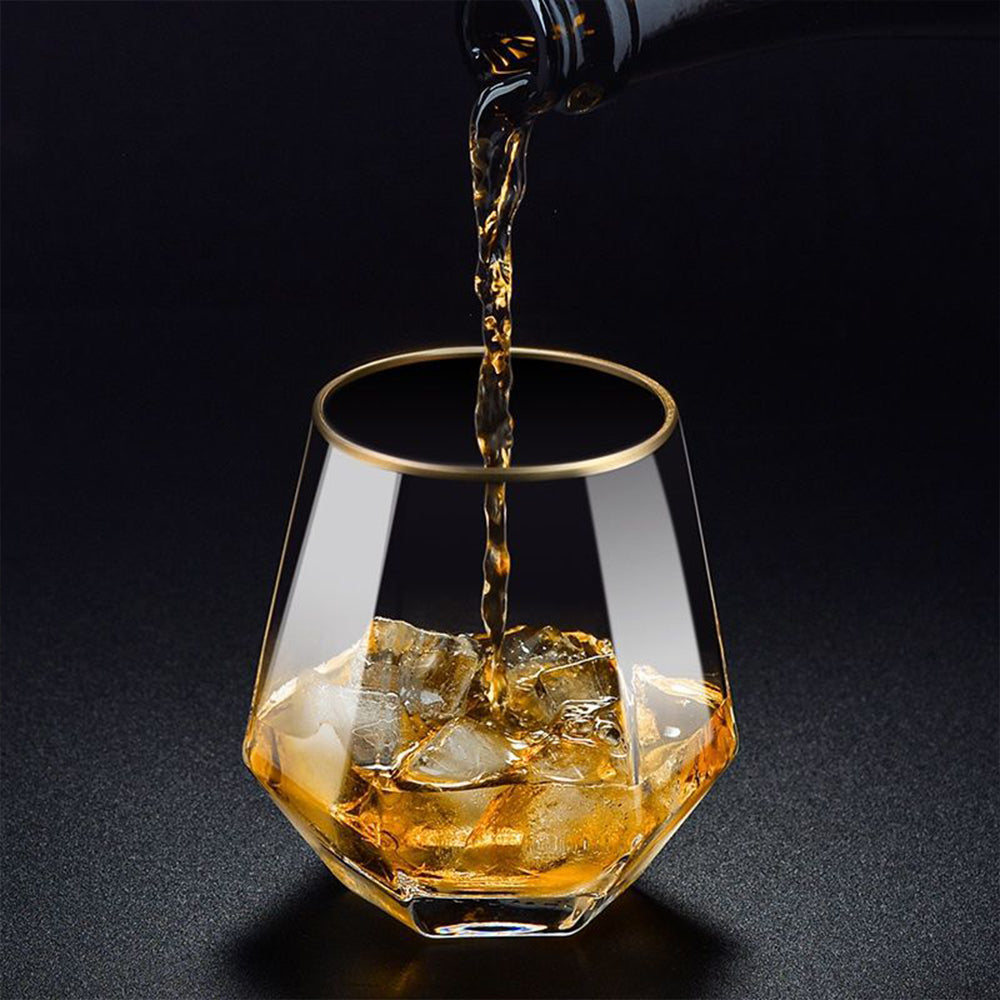 六棱鑽石彩色玻璃杯 - 刻字展示｜BRAVOMART
