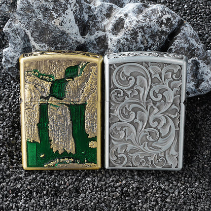 高山流水金屬煤油打火機 - 刻字展示｜BRAVOMART