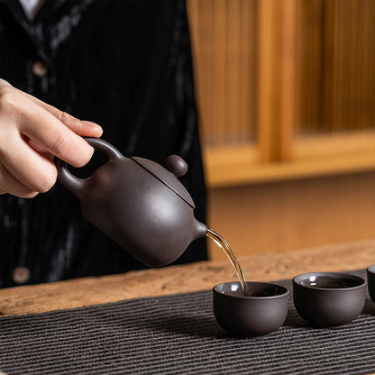 雅緻紫砂壺杯快客茶具組
