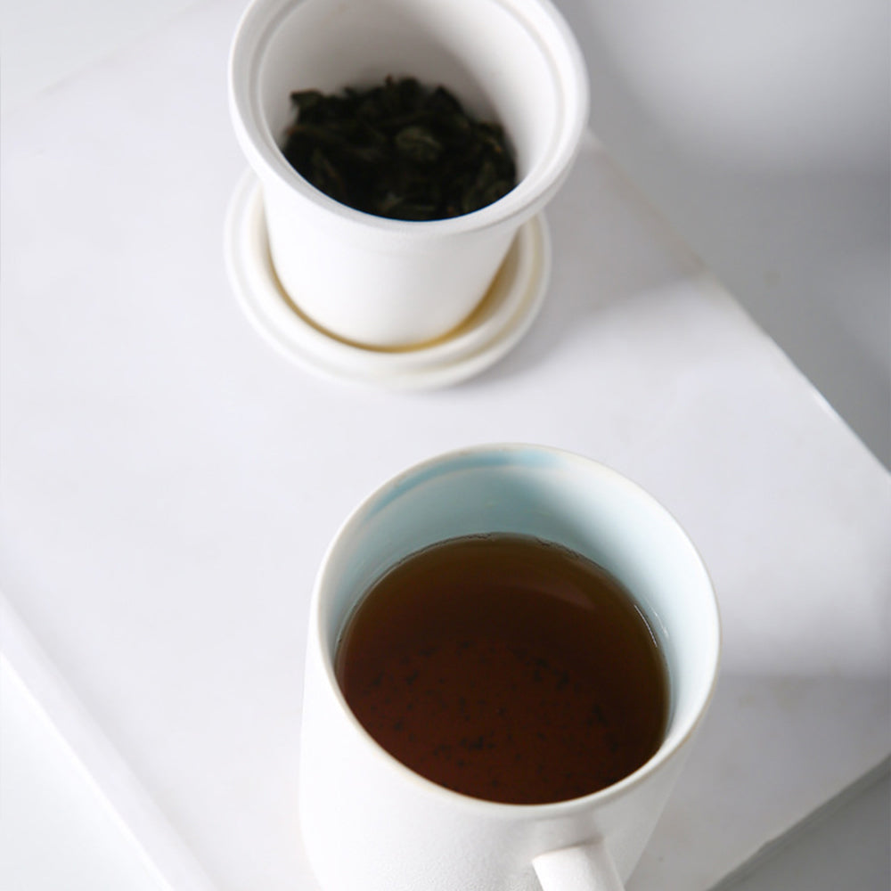 陶瓷茶水分離馬克杯 - 細節圖｜BRAVOMART