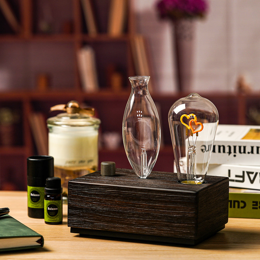 1+1組合 復古精油霧化器 鎢絲燈 加贈香氛精油10ML