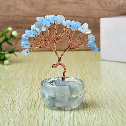 天然水晶生命樹琉璃聚寶盆