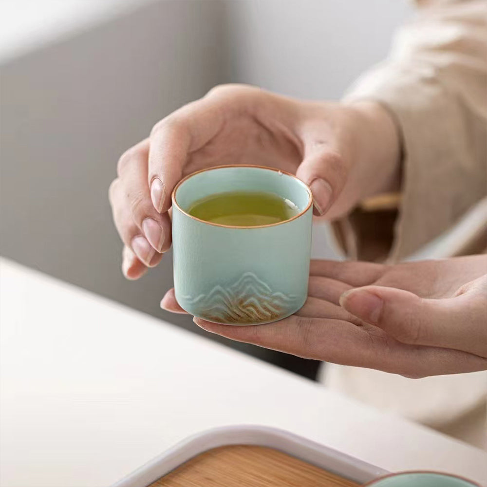 見山茶道六色茶杯套組 - 刻字展示｜BRAVOMART