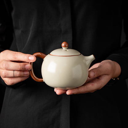 汝窯茶壺茶具11件組禮盒 - 兩色 - 刻字展示｜BRAVOMART