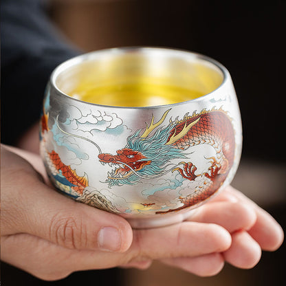 鎏銀龍鳳呈祥對杯禮盒 - 配色展示｜BRAVOMART