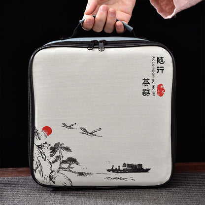 紫砂茶具旅行套組 - 尺寸對比｜BRAVOMART