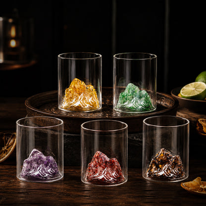天然水晶碎石觀山杯