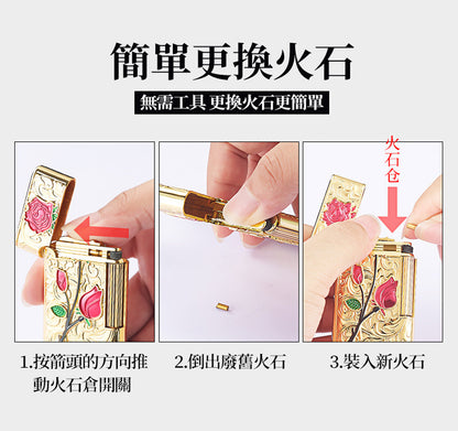鎏金側滑砂輪煤油打火機 - 展示圖12｜BRAVOMART