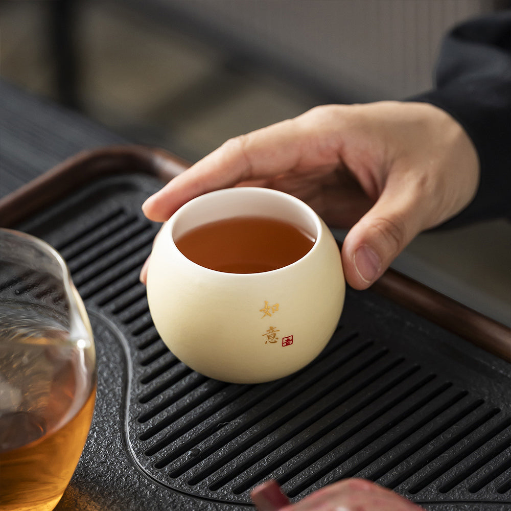 吉祥如意文創黑陶茶杯組 - 使用情境｜BRAVOMART