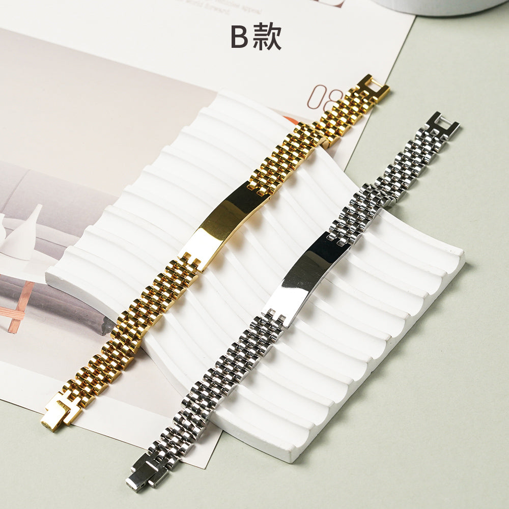 情侶彎牌錶帶練 手鍊 - 展示圖12｜BRAVOMART