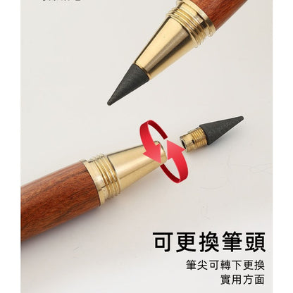 復古金屬黃銅檀木筆身合金鉛筆 - 展示圖15｜BRAVOMART