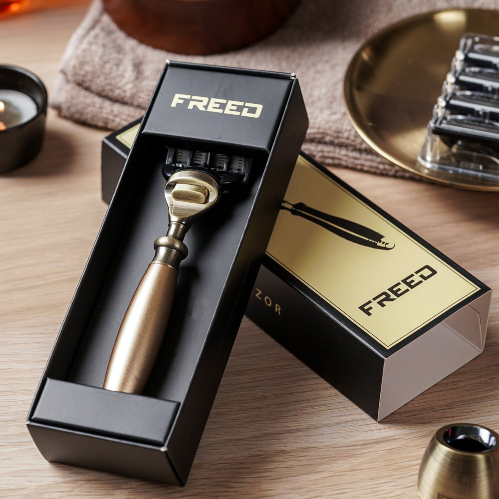 FREED 【古銅系列】五刀式刮鬍刀 - 阿波羅 細節展示
