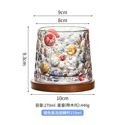 加厚彩色玻璃旋轉威士忌杯 - 展示圖15｜BRAVOMART