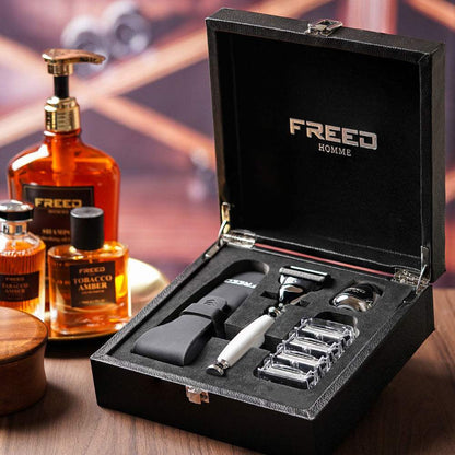 【兩週年特仕款】尊爵四件組刮鬍刀禮盒 - 珍珠白 - FREED