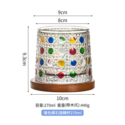 加厚彩色玻璃旋轉威士忌杯 - 展示圖19｜BRAVOMART