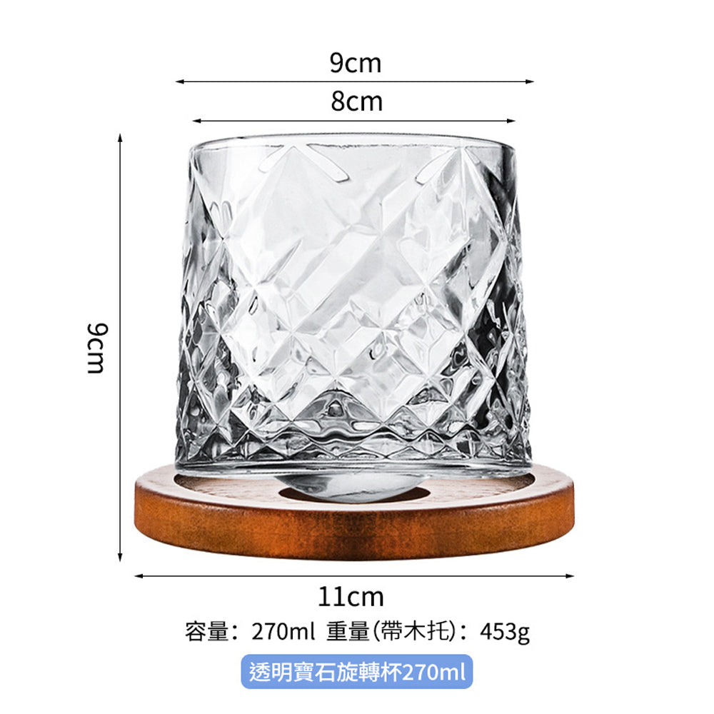 加厚彩色玻璃旋轉威士忌杯 - 展示圖10｜BRAVOMART