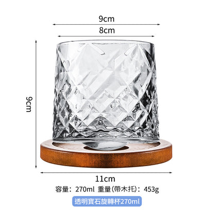 加厚彩色玻璃旋轉威士忌杯 - 展示圖10｜BRAVOMART