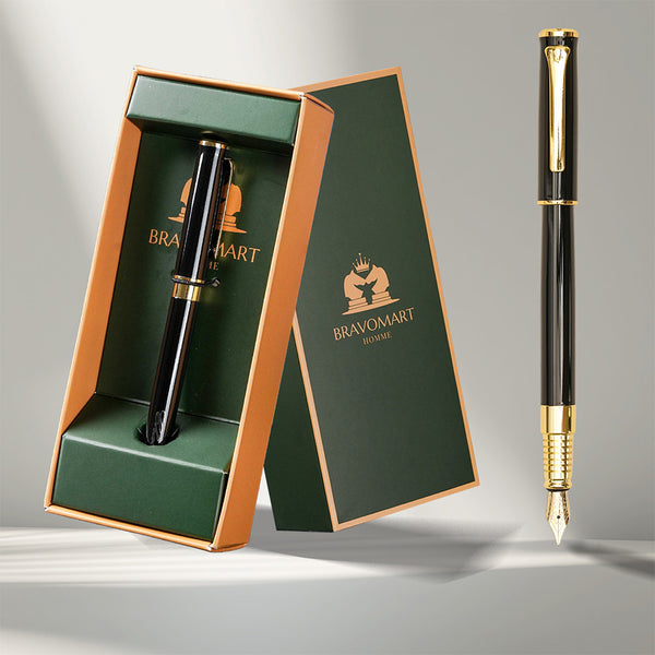 時尚高質感金屬烤漆客製化刻字鋼筆禮盒 - 側面圖｜BRAVOMART