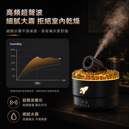 炮臺造型七彩香氛加濕香薰機 加贈香氛精油10ML