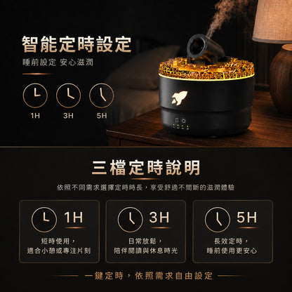 炮臺造型七彩香氛加濕香薰機 加贈香氛精油10ML