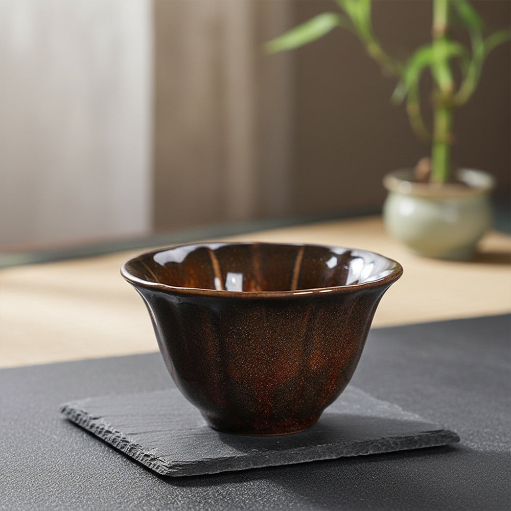 陶瓷窯變建盞杯天目釉杯/ 4入組禮盒｜BRAVOMART