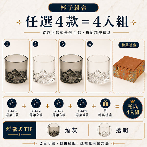 遠山茶杯品茗杯 130ml -4入組