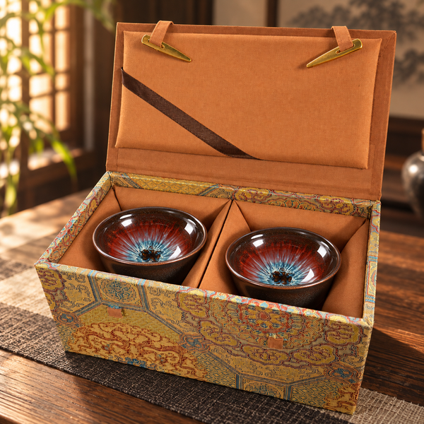 陶瓷窯變建盞杯 天目釉杯 / 2入組禮盒