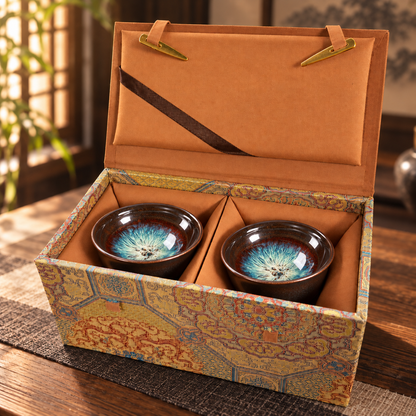 陶瓷窯變建盞杯 天目釉杯 / 2入組禮盒