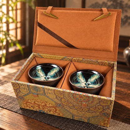 陶瓷窯變建盞杯 天目釉杯 / 2入組禮盒
