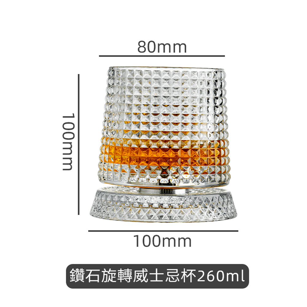 浮雕水晶旋轉威士忌酒杯 - 展示圖15｜BRAVOMART