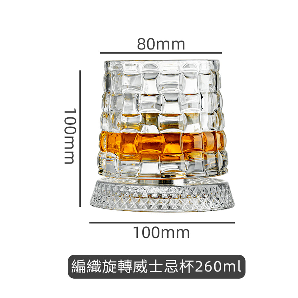 浮雕水晶旋轉威士忌酒杯 - 展示圖17｜BRAVOMART