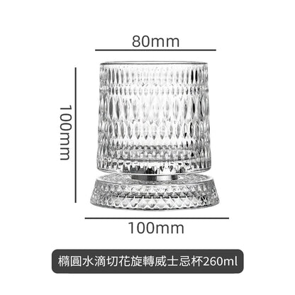 浮雕水晶旋轉威士忌酒杯 - 展示圖19｜BRAVOMART