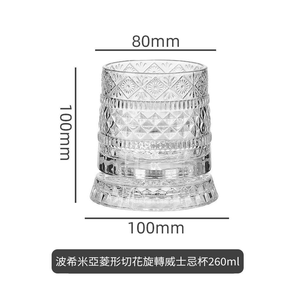 浮雕水晶旋轉威士忌酒杯 - 展示圖20｜BRAVOMART